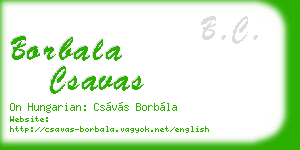 borbala csavas business card